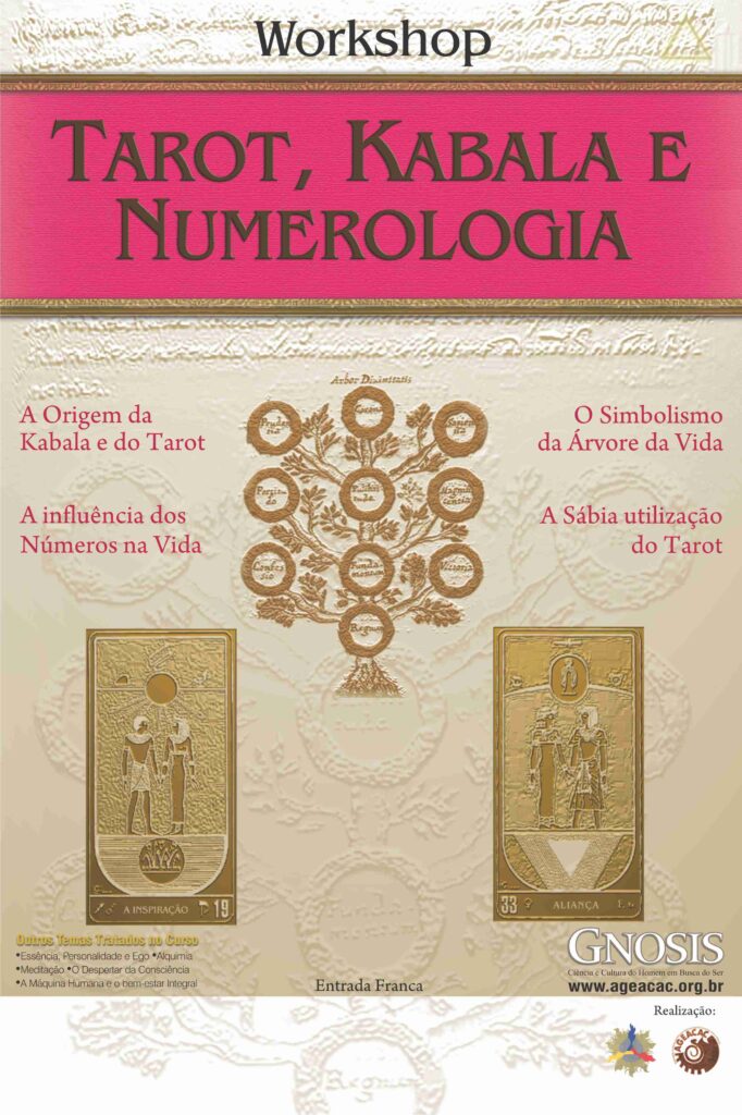 Palestra Tarot, Kabala e Numerologia- divulgação AGEACAC